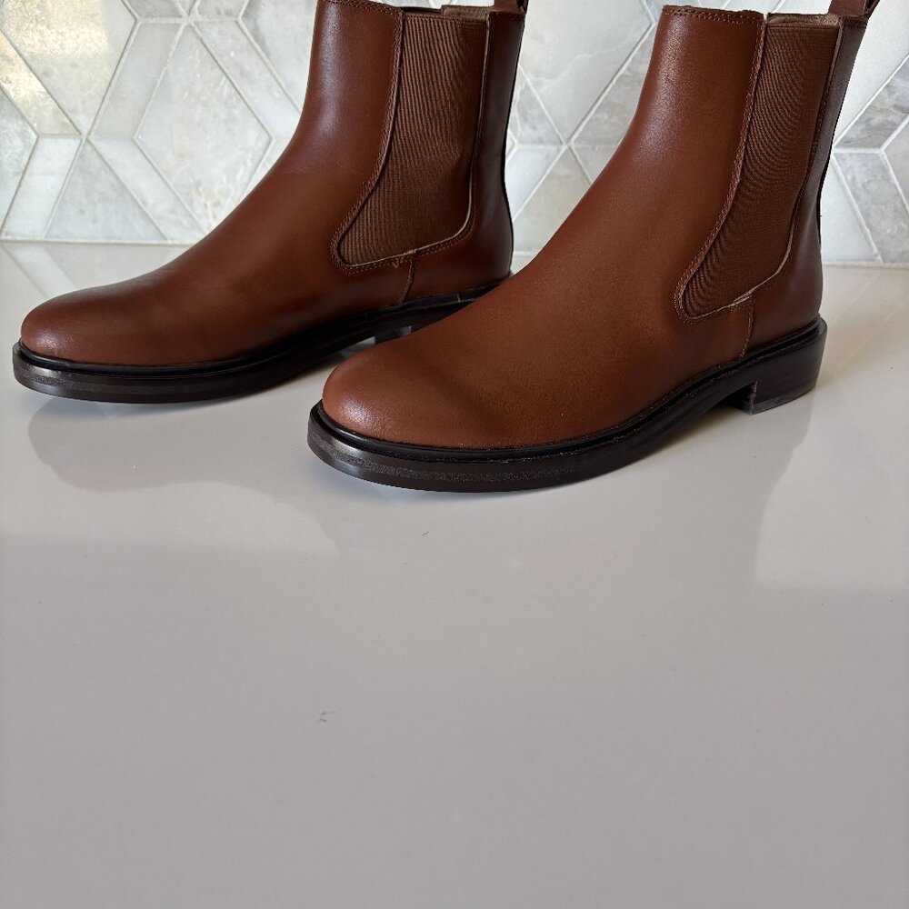 Madewell Brown Pull On Ankle Boot The Benning Bennington Chelsea Boot Size 8 - Picture 4 of 9